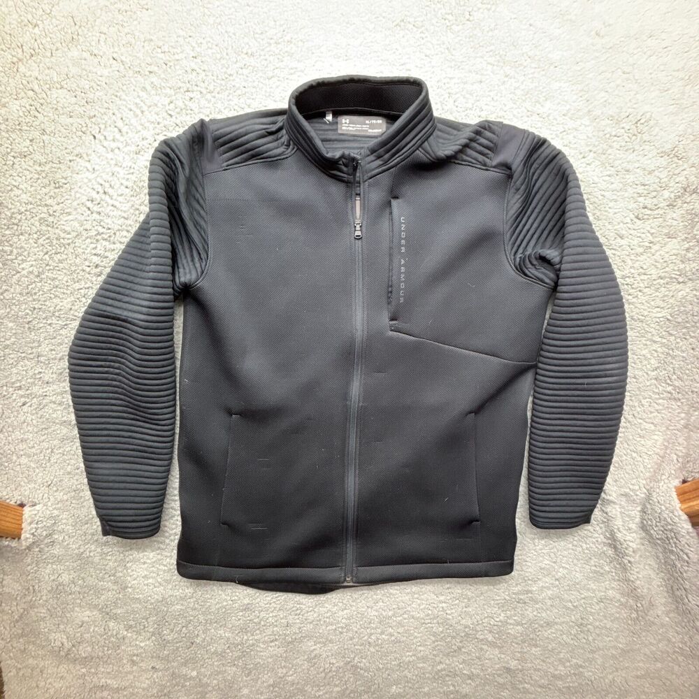 Under Armour Jacket Men's Black Storm Daytona Full Zip Golf Cold Gear